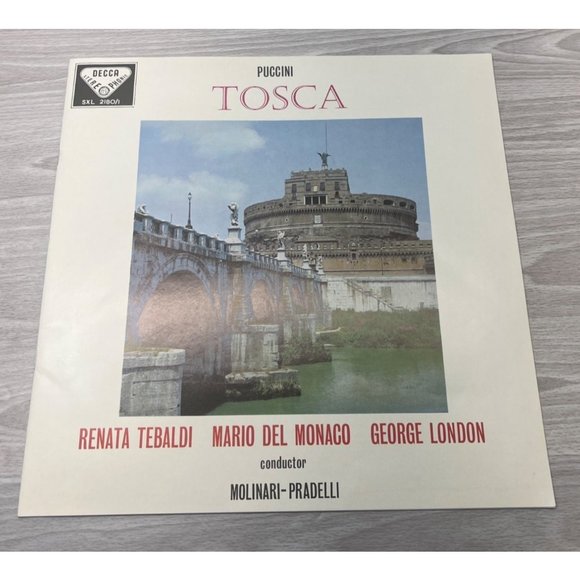 Puccini Tosca Tebaldi Del Monaco London DECCA SXL 2180-1 2LP 1ED Wallet Cover - Picture 3 of 11